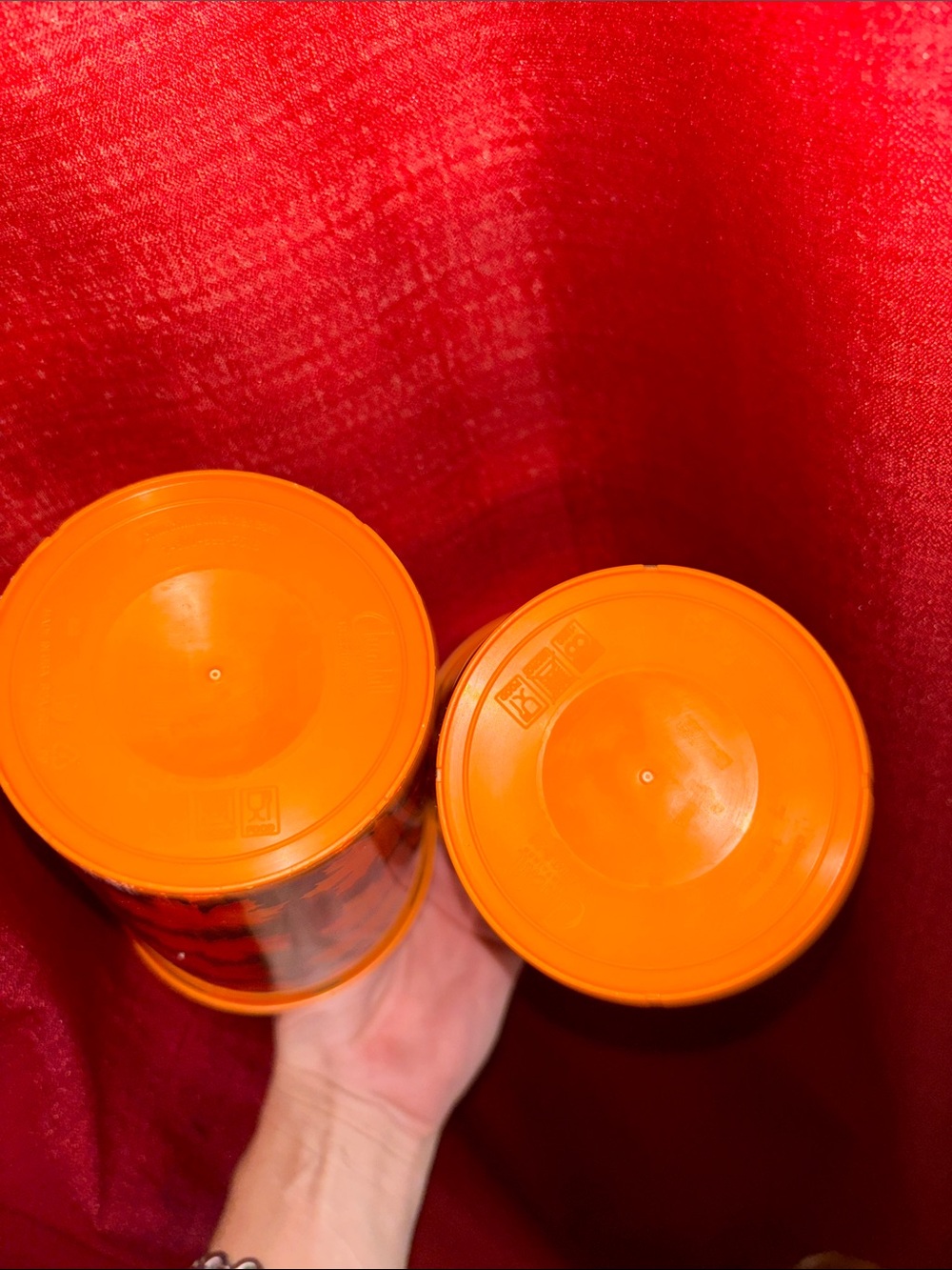 Whataburger Autumn Maple Leaf reusable plastic cups with lids– Orange & Yellow - Picture 7 of 7